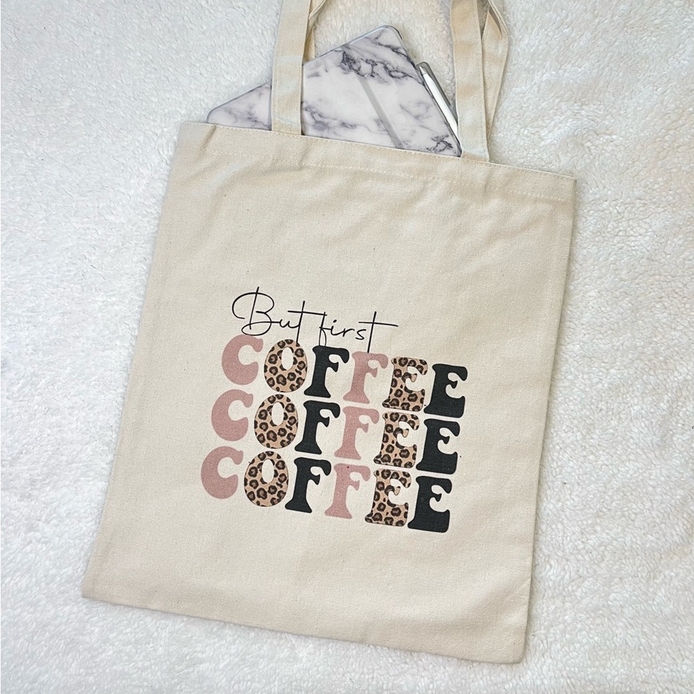 But First Coffee Canvas Tote Bag